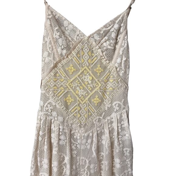 New Romantics by Free People Love Me Do Lace Embroidered Boho Jumpsuit – Size XS - Picture 6 of 9